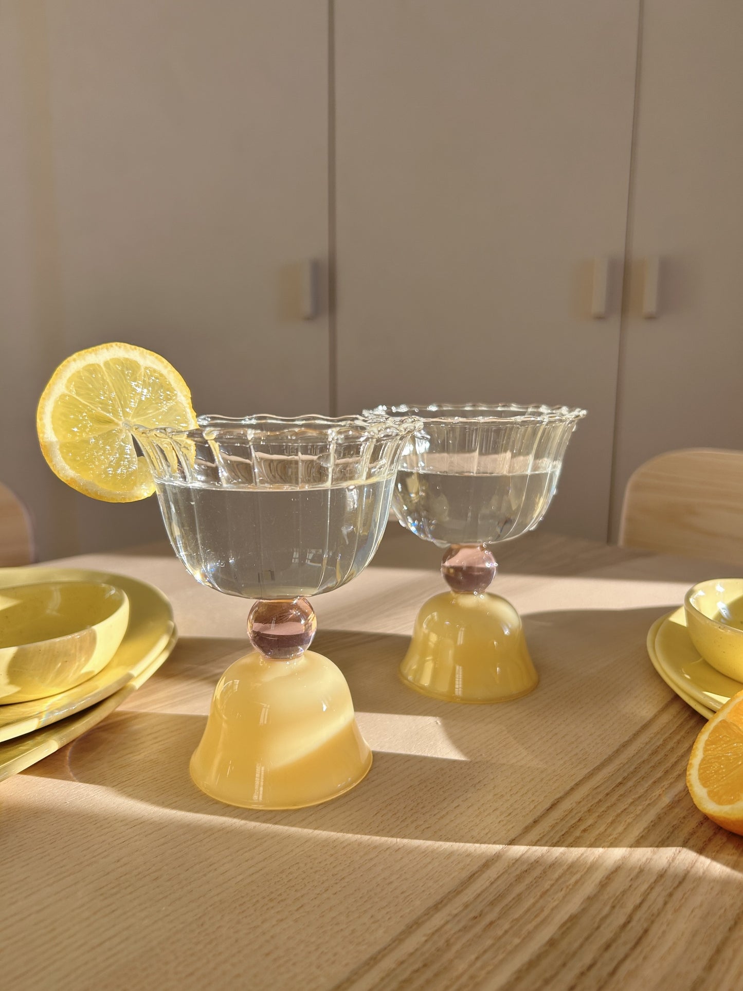 Caramel waterglazen - set van 2