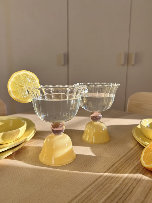 Caramel waterglazen - set van 2