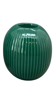 Kaarsenhouder groen - bol